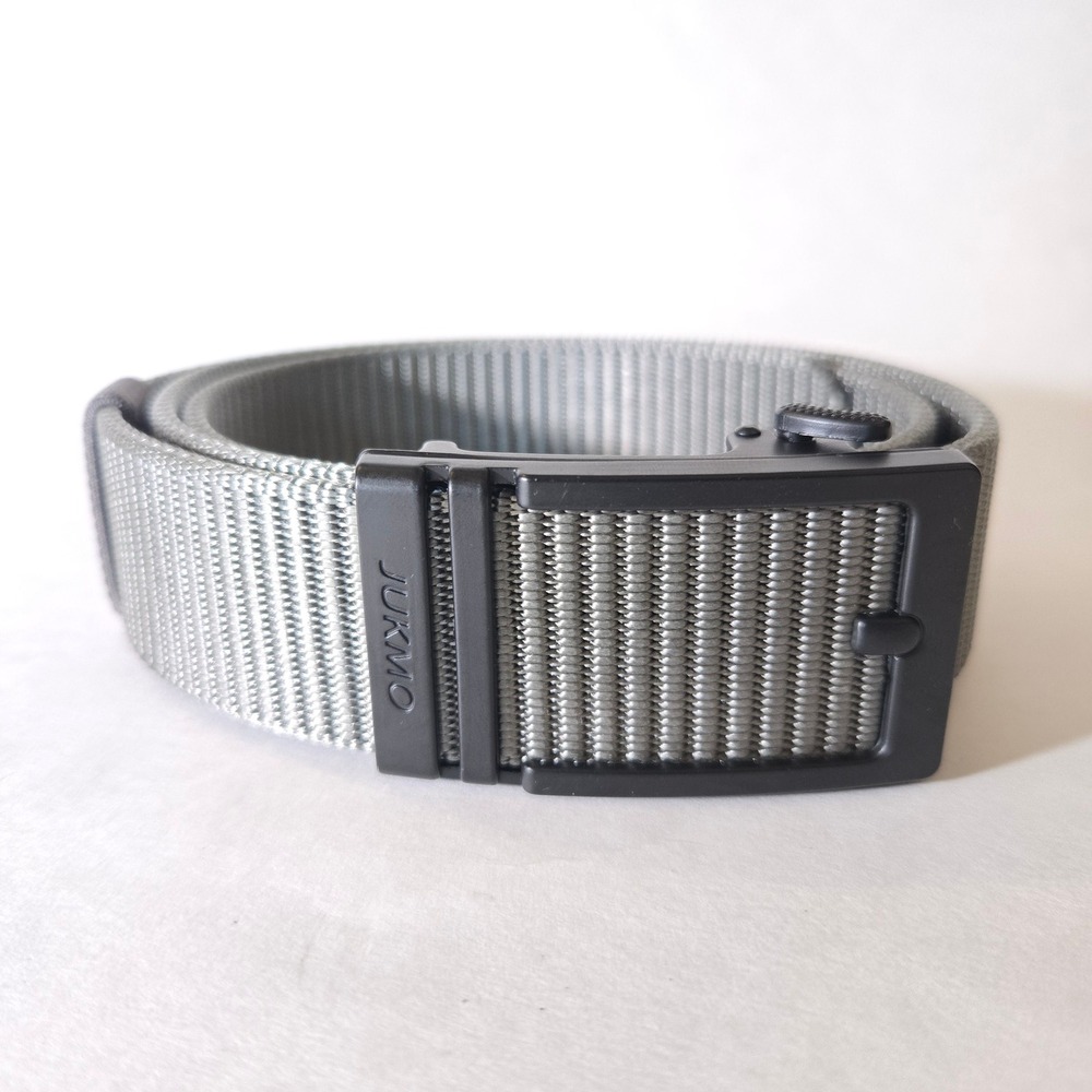 Jukmo Ratchet Tactical Belt Gray Nylon Webbing OSFA Mens Adjustable Slide Buckle